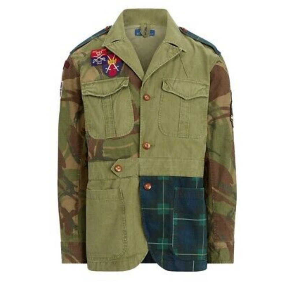 ⚜ Polo Ralph Lauren St Andrews British Elmwood Camo Patchwork Canvas Ja…